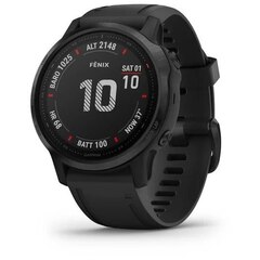 Мультиспортивные часы Garmin Fenix 6S Pro Black with Black Band  с навигатором