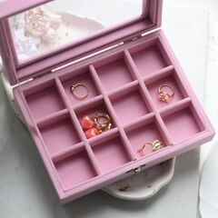 Упаковка, коробка для украшений 20*15*5 см, розовая,1 шт, КР010