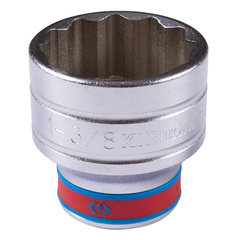 KING TONY (433044S) Головка торцевая стандартная двенадцатигранная 1/2", дюймовая 1-3/8"