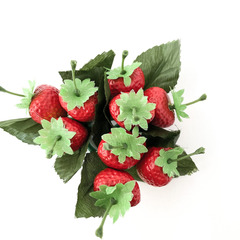 Клубника искусственная на кольце, набор 2 кольца