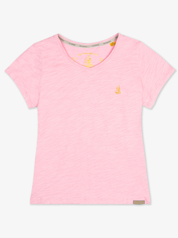 Женская футболка «Великоросс» ярко-розового цвета / Распродажа