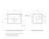 Cezares 55301 Тумба подвесная под раковину с двумя выдвижными ящиками 35x46x48