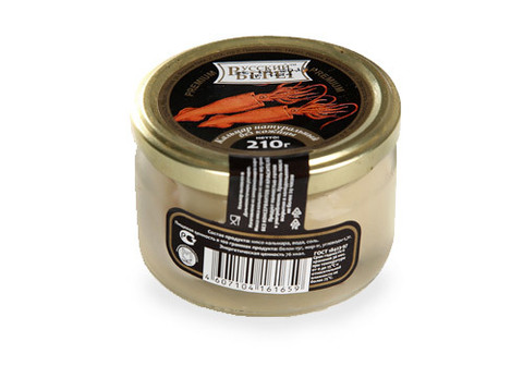 Кальмар натуральный без кожицы "Русский берег", 210г