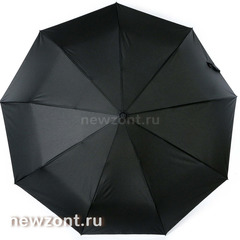Большой мужской зонт автомат 3 сложения Lamberti чёрный