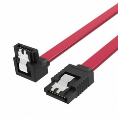 Кабель с защелкой BaseTech SATA3―SATA3, угловой, 0.4м, черный (BT-CAB-SATA3-0.4M3)