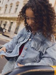 Куртка джинсовая для девочки Next E32-672, Синий