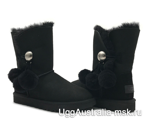 UGG Bailey Button Pom Black