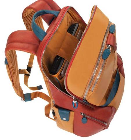 Рюкзак унисекс Piquadro Coleos, чёрный, кожа искусственная/кожа натуральная (CA2943OS/N)