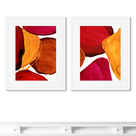 Marina Sturm - Набор из 2-х репродукций картин в раме Forms and colors, composition No5, 2021г.