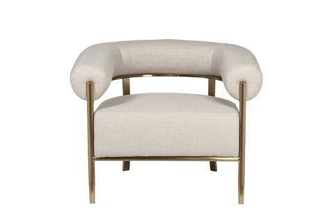 Кресло 95x82x77см Garda Decor серое/матовое золото в современном стиле