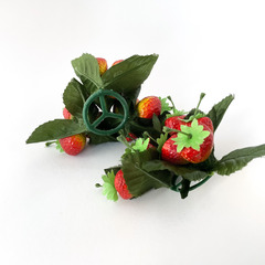 Клубника искусственная на кольце, набор 2 кольца