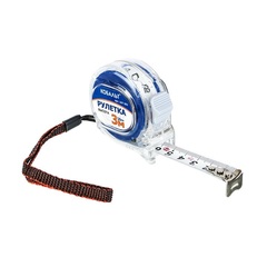 Рулетка КОБАЛЬТ Высота  3м x 16мм прозрачный корпус (мех.стопор, 2-сторонняя шкала, белое  (247-262)