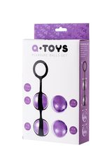 Фиолетово-чёрный набор вагинальных шариков TOYFA A-toys - 