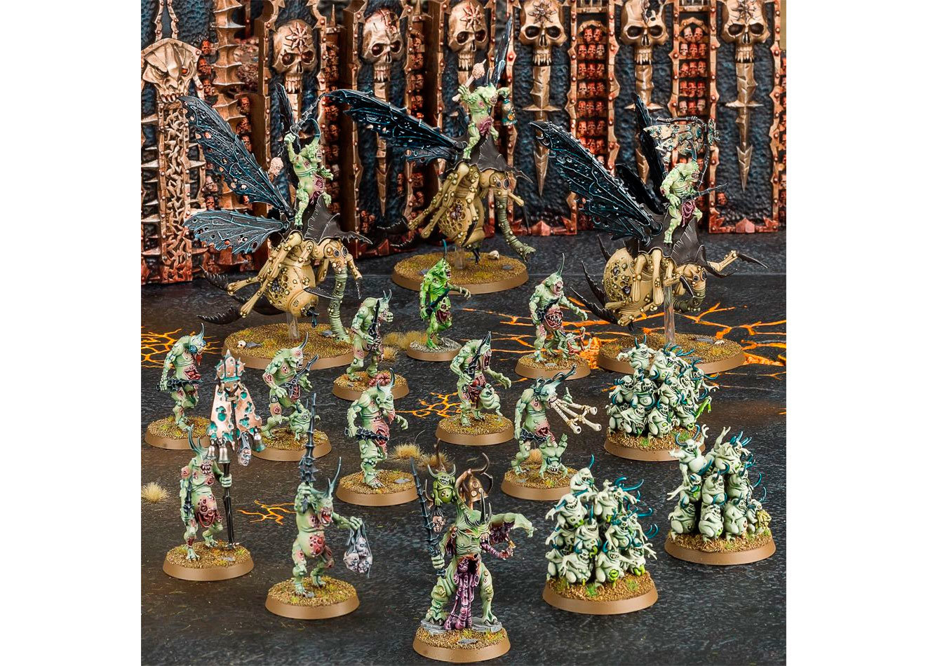 Warhammer collection. Warhammer aos start collecting Daemons of Nurgle. Старт коллектинг демонов Нургла. Warhammer age of Sigmar миниатюры. Warhammer age of Sigmar start collection.