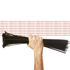 Стяжка - хомут кабельная нейлоновая КСС 8х450 черные — 100 шт/уп