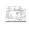 Duravit Happy D.2 Plus Тумба подвесная  354x1300x550мм 1 ящик, цвет: белый глянцевый HP4932M2222