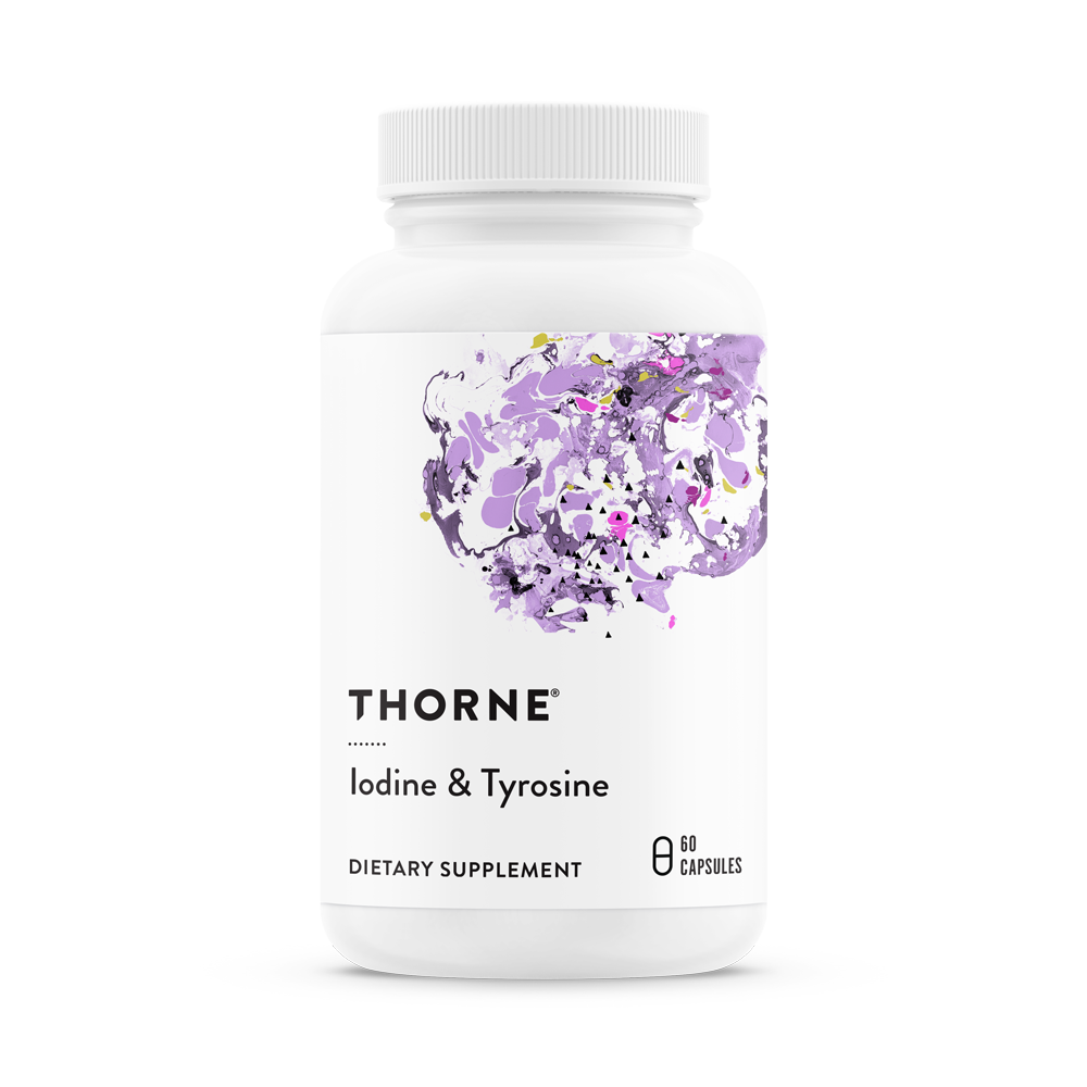 Iodine & Tyrosine, Йод и Тирозин, Thorne Research (60 капсул)