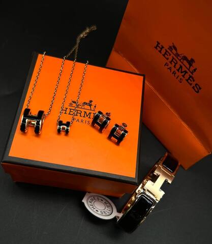 Серьги, подвеска, браслет Hermes Vgold