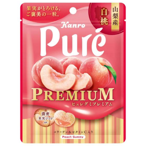 Жевательный мармелад со вкусом персика Kanro Pure, 54 гр