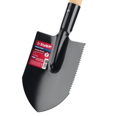 ЗУБР МАСТЕР, 210х154х550мм, полотно 1.5мм, закалено, дерев. черенок высш. сорт, туристическая лопата (39571)