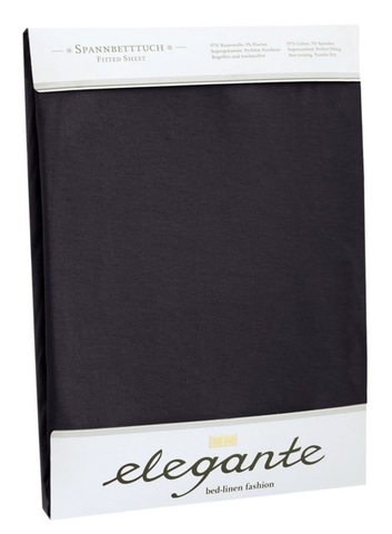 Простыня сатиновая 270x290 Elegante 6800 черная