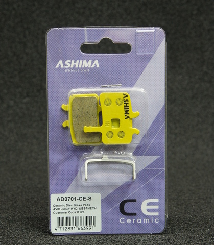 Колодки Ashima AD-0701-ce для тормозов Avid Juicy/BB7 керамические