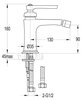 Cezares LIBERTY-F-BS-01-W0 LIBERTY-F-BS-01-W0 Смеситель на биде без донного клапана, хром