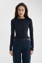 Лонгслив «Light» slim темно-синий