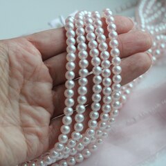 Майорка Pink Pearls 8 мм, розовая, 1 нить, МА081