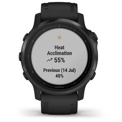 Мультиспортивные часы Garmin Fenix 6S Pro Black with Black Band  с навигатором