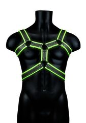 Стильная портупея Body Harness с неоновым эффектом - размер L-XL - 