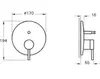 VitrA A49285EXP Набор встроенной душевой системы Origin на 3 направления, медь