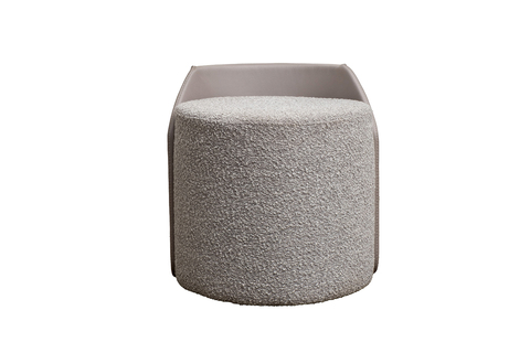 Пуф круглый Garda Decor Bruno серый букле