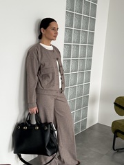 Теплый костюм «Елочка» бежевый