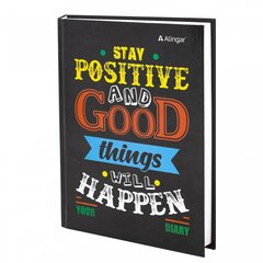 
          Ежедневник недатированный, А5, Alingar, 7БЦ, глянцевая ламинация, линия, 136 л, "Будь позитивным!"