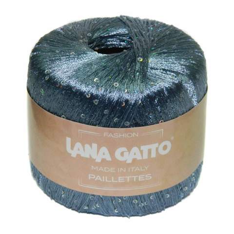 Пряжа Lana Gatto Paillettes 8604 серо-голубой