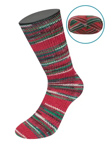 Пряжа Lana Grossa Meilenweit 100 Christmas 6801