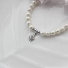 Трубочка с петелькой, спейсер, 10*3 мм, родий, П614