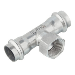 Тройник Valtec с вн.р. нерж. сталь 22х3/4