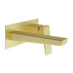 Aqueduto CLA0450 AQD CLARO Смеситель для раковины настенный со скрытой частью, шлифованное золото фото