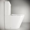 Ceramica Nova Highlight CN1802 Напольный пристенный унитаз с бачком с ультра тонким сидением с функцией плавного закрытия, цвет: белый