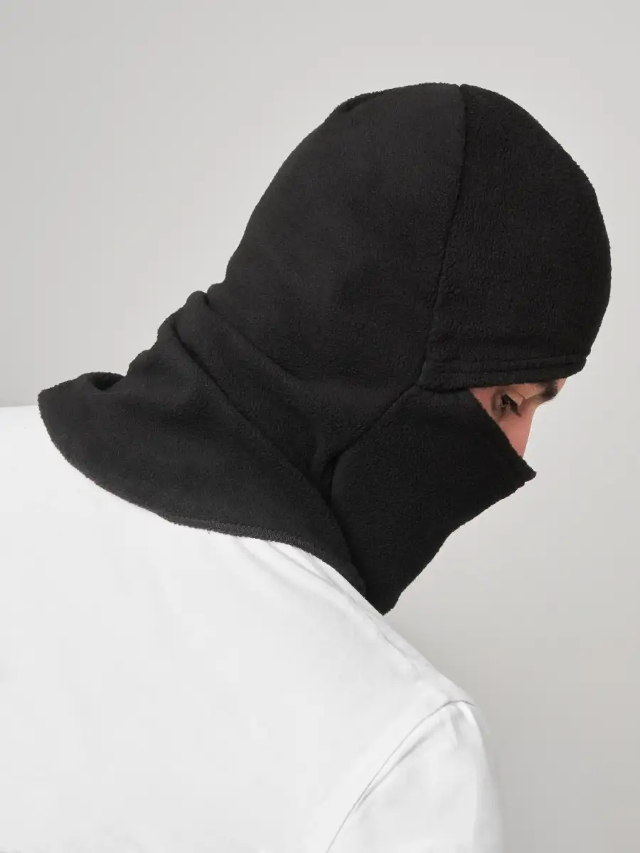 Балаклава мужская женская флисовая черная теплая зимняя, шапка капюшон снуд баф спорт под шлем осень