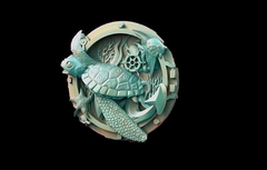 Силиконовый молд Медальон Черепаха