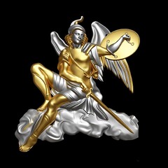 Силиконовый молд № 568 Рыцарь с крыльями правый