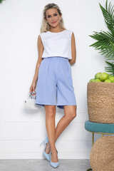 Костюм с шортами Мерано (бело-голубой) К15339-5М LT Collection