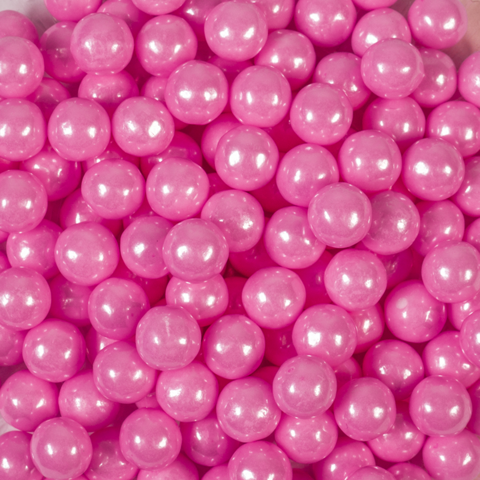 Сахарные шарики Розовые перламутровые 10 мм New, 50 гр