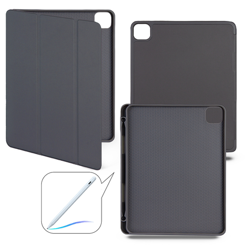 Чехол книжка-подставка Smart Case Pensil со слотом для стилуса для iPad Pro 4 (11") - 2022 (Темно-серый / Dark Grey)