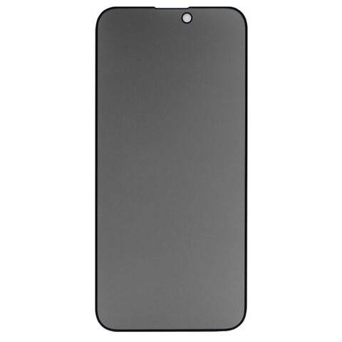 Защитное стекло 3D на весь экран Privacy для iPhone 15 Pro (Антишпион) (Черная рамка)