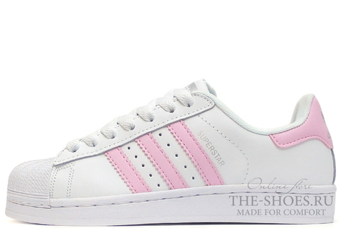 superstar white pink