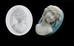 Силиконовая форма Камея Девушка № 42